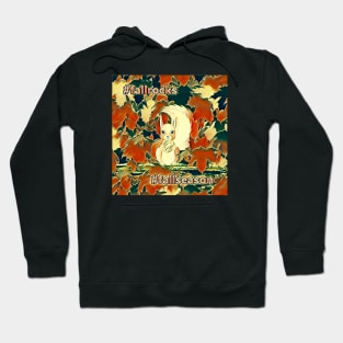 Black, cream, and Burgundy print with squirrel graphic Hoodie